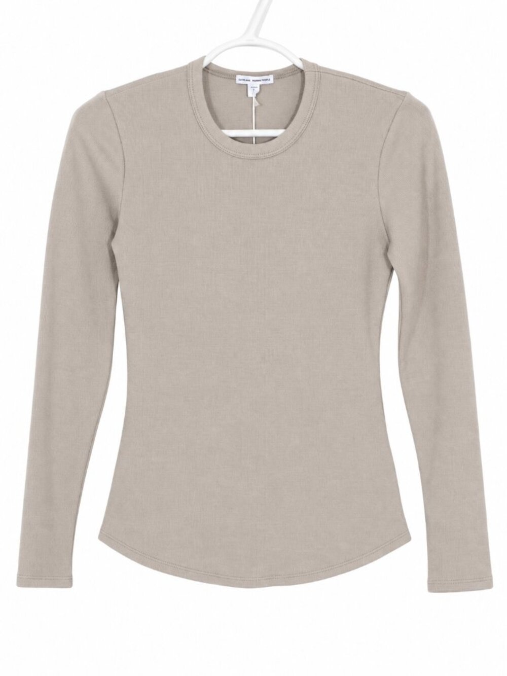 JAMES PERSE STANDARD Neutral Basic Layering Long Sleeve Tee Size 1 (XS)